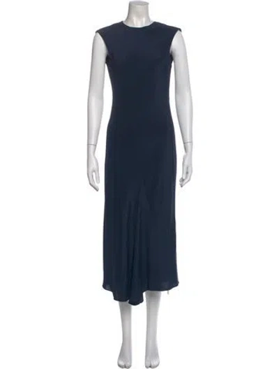 Pre-owned Tibi Silk Long Dress W/ Tags In Blue