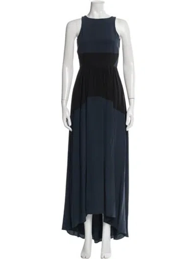 Pre-owned Tibi Silk Long Dress W/ Tags In Blue