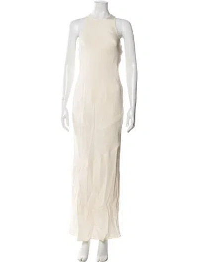 Pre-owned Tibi Silk Long Dress W/ Tags In Neutral