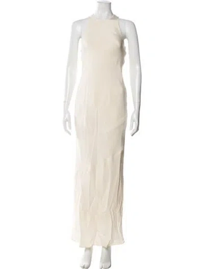 Pre-owned Tibi Silk Long Dress W/ Tags In Neutrals