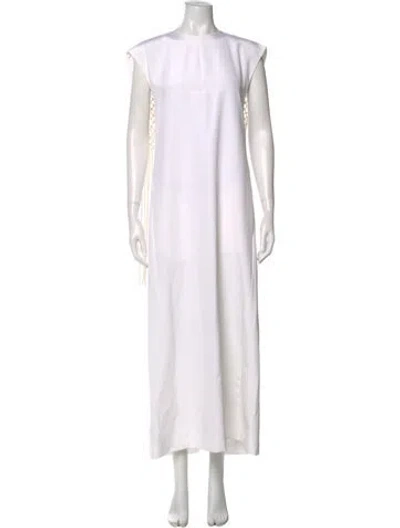 Pre-owned Tibi Silk Long Dress W/ Tags In White