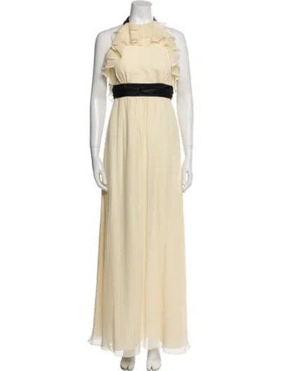 Pre-owned Tibi Silk Long Dress In Yellow