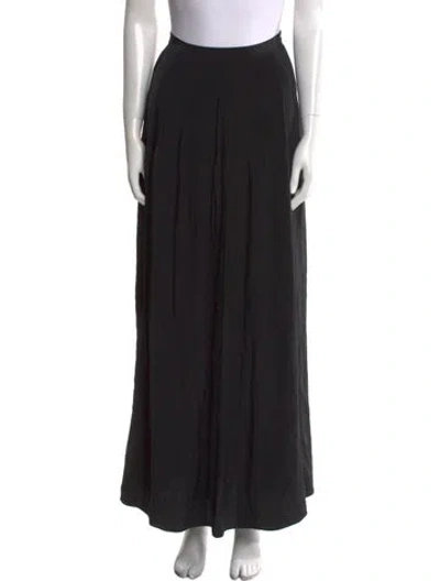 Pre-owned Tibi Silk Long Skirt In Black
