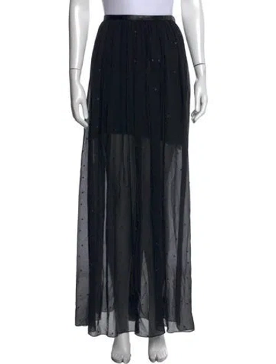 Pre-owned Tibi Silk Long Skirt In Black