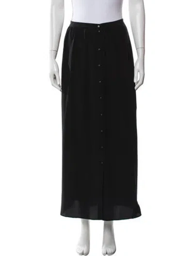 Pre-owned Tibi Silk Long Skirt In Black