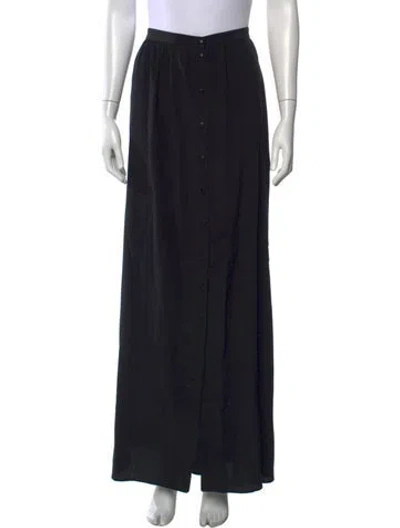 Pre-owned Tibi Silk Long Skirt In Black