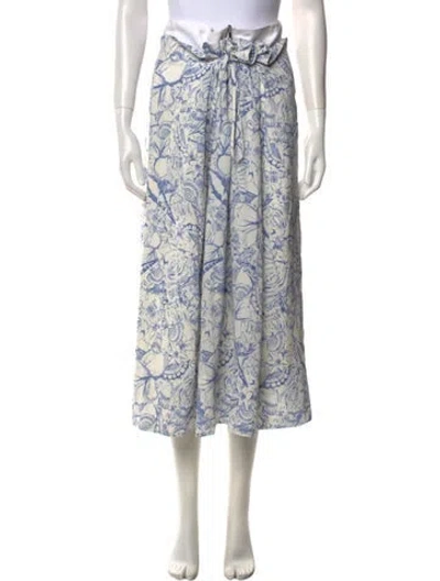 Pre-owned Tibi Silk Long Skirt In Blue