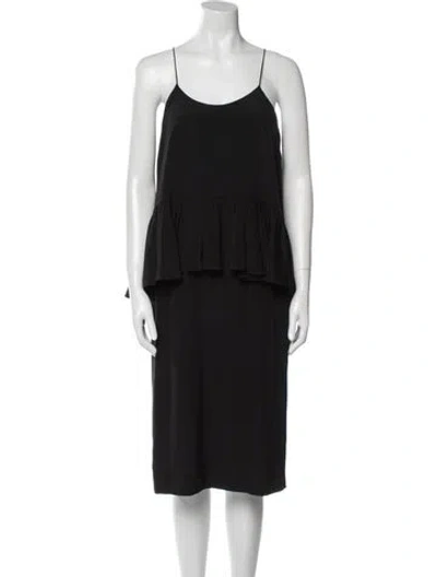 Pre-owned Tibi Silk Midi Length Dress In Black