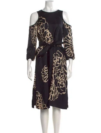 Pre-owned Tibi Silk Midi Length Dress In Black