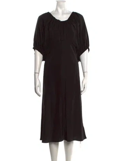 Pre-owned Tibi Silk Midi Length Dress In Black