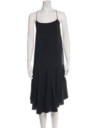 Pre-owned Tibi Silk Midi Length Dress In Black