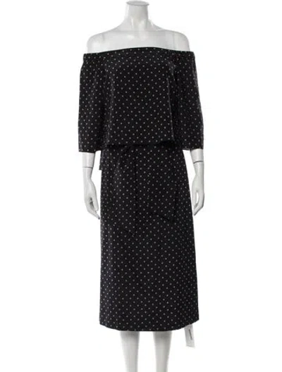 Pre-owned Tibi Silk Midi Length Dress In Black