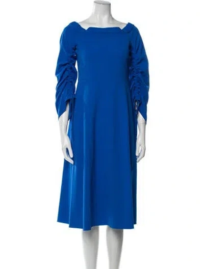 Pre-owned Tibi Silk Midi Length Dress In Blue