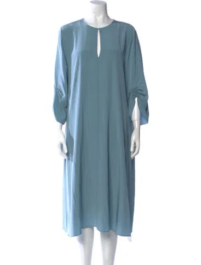 Pre-owned Tibi Silk Midi Length Dress In Blue