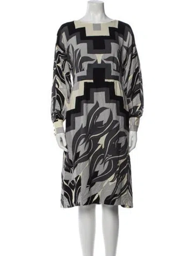 Pre-owned Tibi Silk Midi Length Dress In Blue