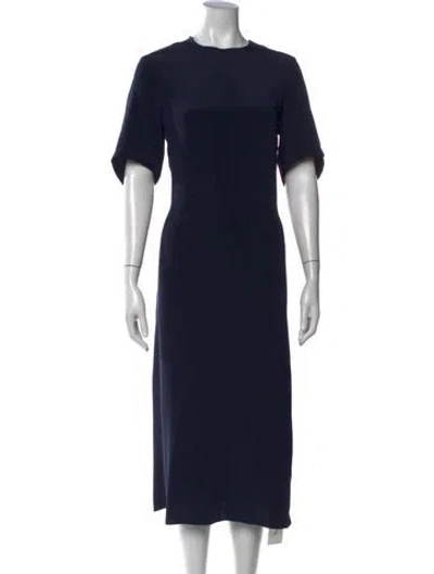 Pre-owned Tibi Silk Midi Length Dress In Blue