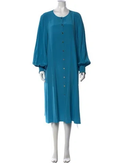 Pre-owned Tibi Silk Midi Length Dress In Blue