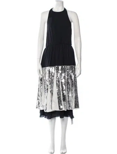 Pre-owned Tibi Silk Midi Length Dress In Blue