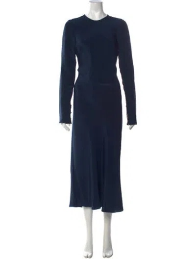 Pre-owned Tibi Silk Midi Length Dress In Blue