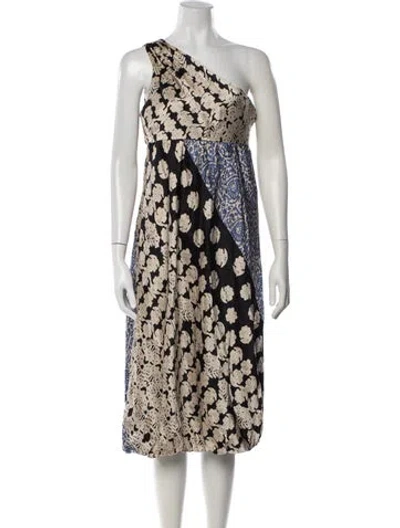 Pre-owned Tibi Silk Midi Length Dress In Brown