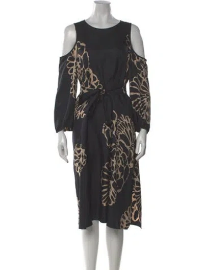 Pre-owned Tibi Silk Midi Length Dress In Gray