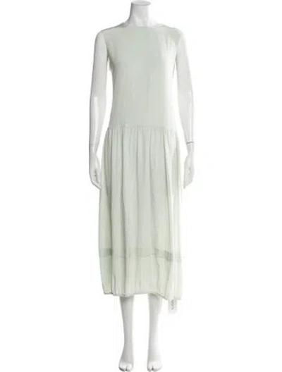 Pre-owned Tibi Silk Midi Length Dress In Green