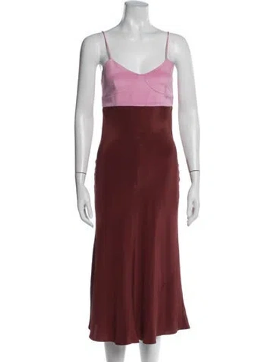 Pre-owned Tibi Silk Midi Length Dress In Multi