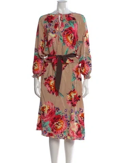 Pre-owned Tibi Silk Midi Length Dress In Neutral