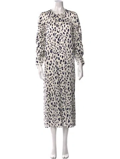 Pre-owned Tibi Silk Midi Length Dress In Neutral