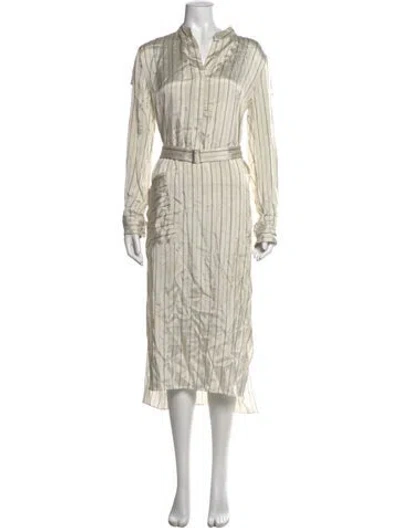 Pre-owned Tibi Silk Midi Length Dress In Neutral