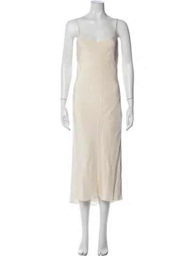 Pre-owned Tibi Silk Midi Length Dress In Neutral