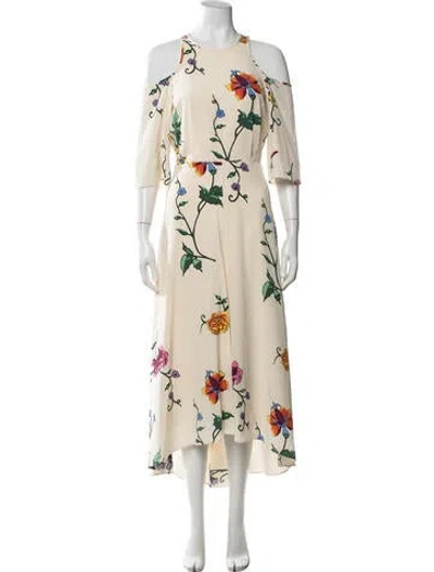 Pre-owned Tibi Silk Midi Length Dress In Neutrals