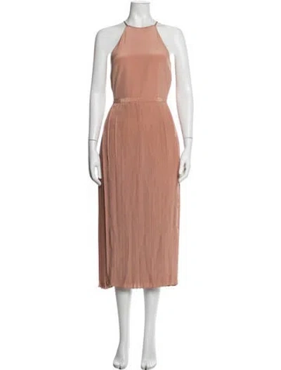 Pre-owned Tibi Silk Midi Length Dress In Neutrals/pink