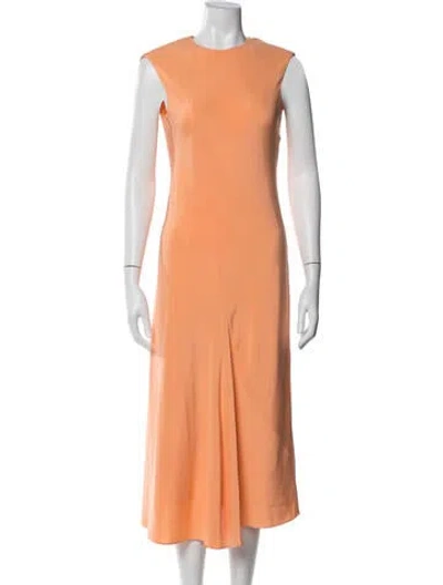 Pre-owned Tibi Silk Midi Length Dress In Orange