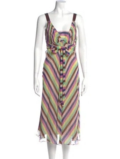 Pre-owned Tibi Silk Midi Length Dress In Pink