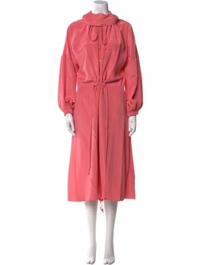 Pre-owned Tibi Silk Midi Length Dress In Pink