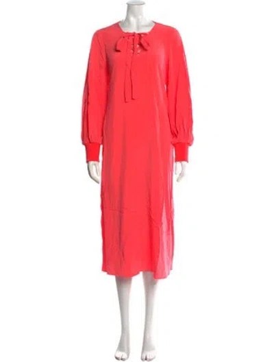 Pre-owned Tibi Silk Midi Length Dress In Pink