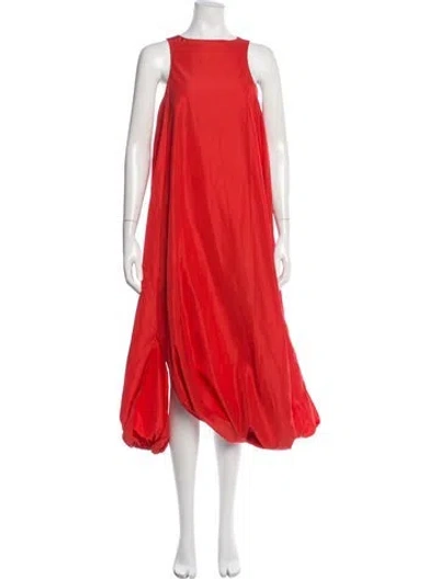 Pre-owned Tibi Silk Midi Length Dress In Red