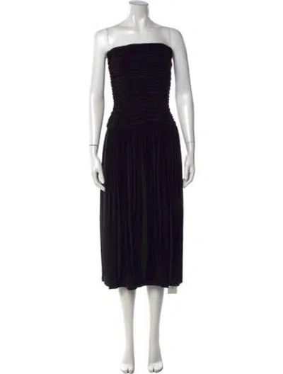 Pre-owned Tibi Silk Midi Length Dress W/ Tags In Black