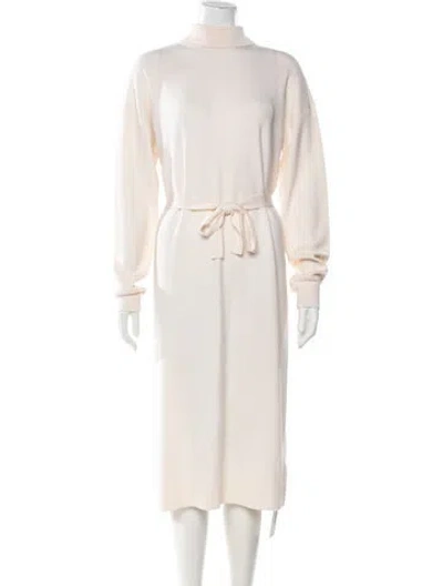 Pre-owned Tibi Silk Midi Length Dress W/ Tags In Neutrals