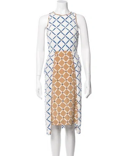 Pre-owned Tibi Silk Midi Length Dress In White