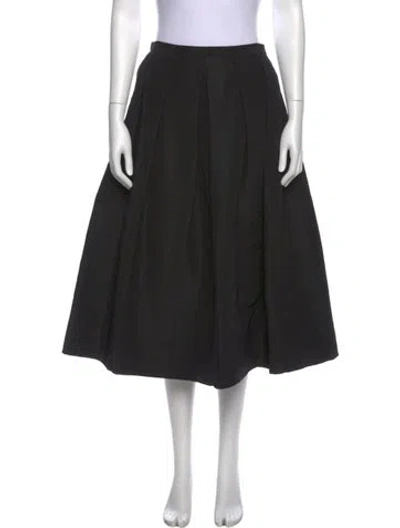 Pre-owned Tibi Silk Midi Length Skirt In Black