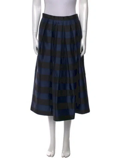 Pre-owned Tibi Silk Midi Length Skirt In Black