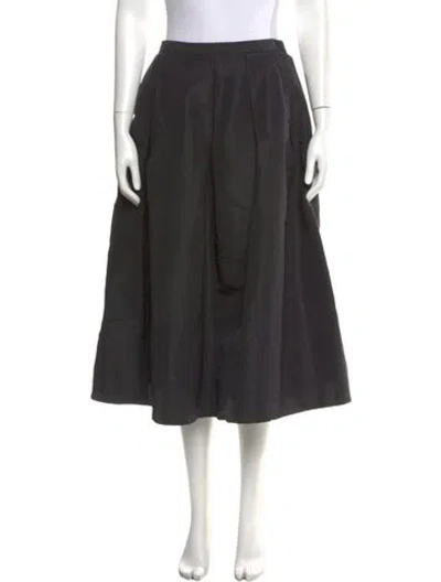 Pre-owned Tibi Silk Midi Length Skirt In Black