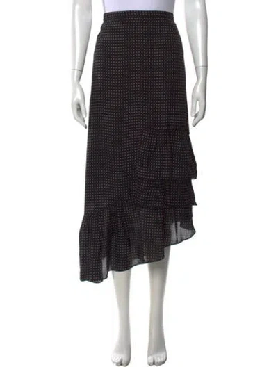 Pre-owned Tibi Silk Midi Length Skirt In Black