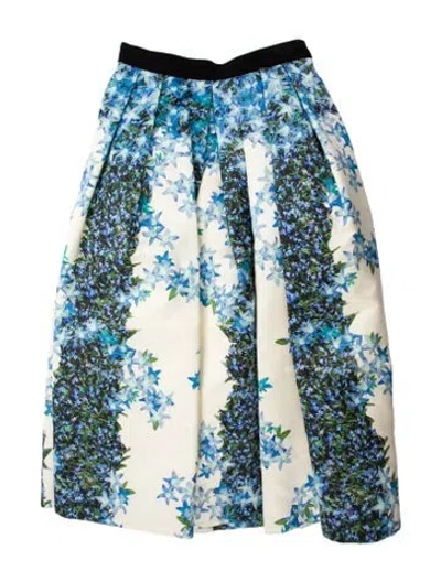 Pre-owned Tibi Silk Midi Length Skirt In Blue