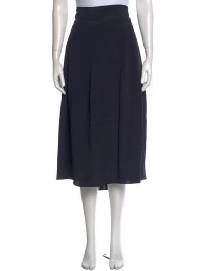Pre-owned Tibi Silk Midi Length Skirt In Blue