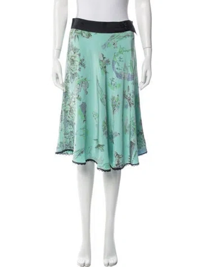 Pre-owned Tibi Silk Midi Length Skirt In Blue