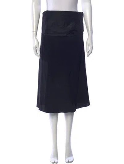Pre-owned Tibi Silk Midi Length Skirt In Blue