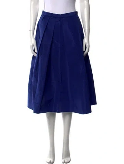 Pre-owned Tibi Silk Midi Length Skirt In Blue